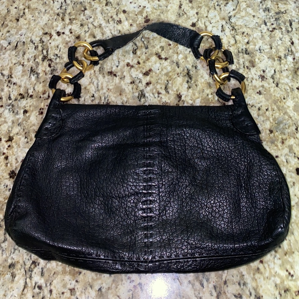 Valentino Garavani Black Leather Shoulder Bag - Picture 5 of 14
